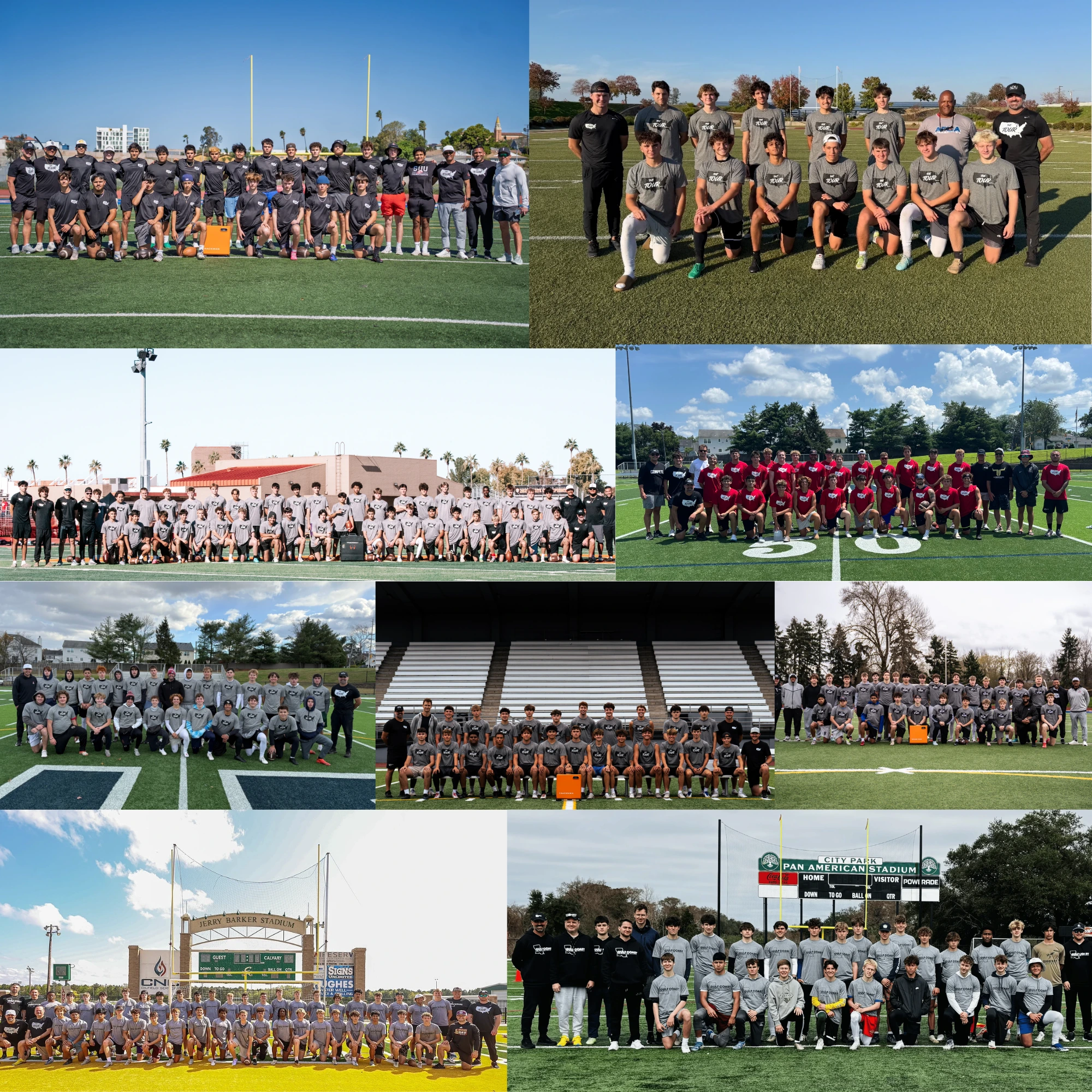 Tour coaches working with young athletes