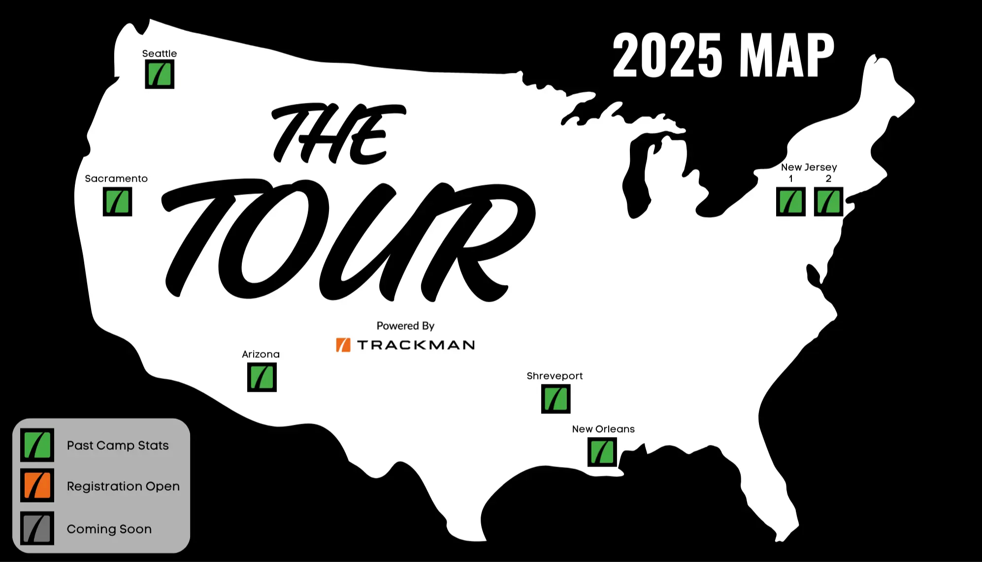 2025 US Tour Map